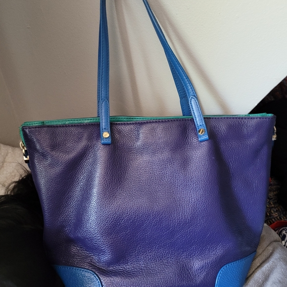 Tory burch blue and teal bag - Picture 3 of 3